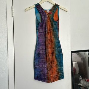 Sexy full zipper front dress